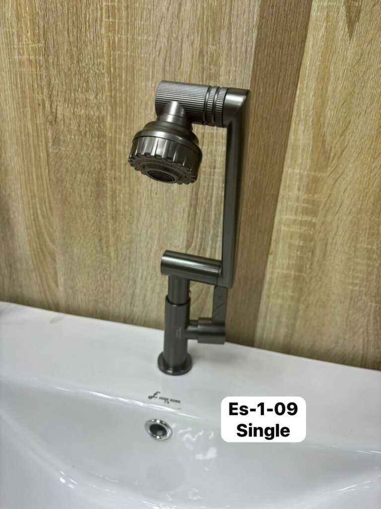 Single grey Basin Mixer Tap