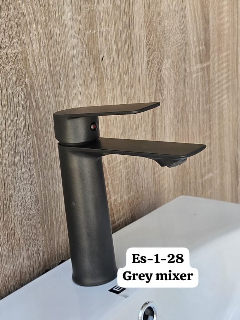 Grey mixer tap