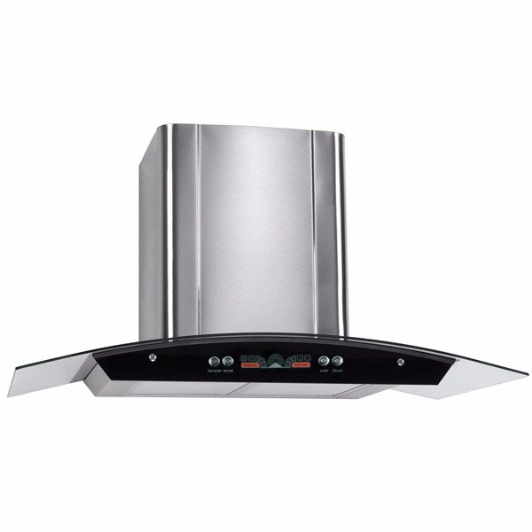 Curved Glass Kitchen Chimney Hood / Cooker Hood